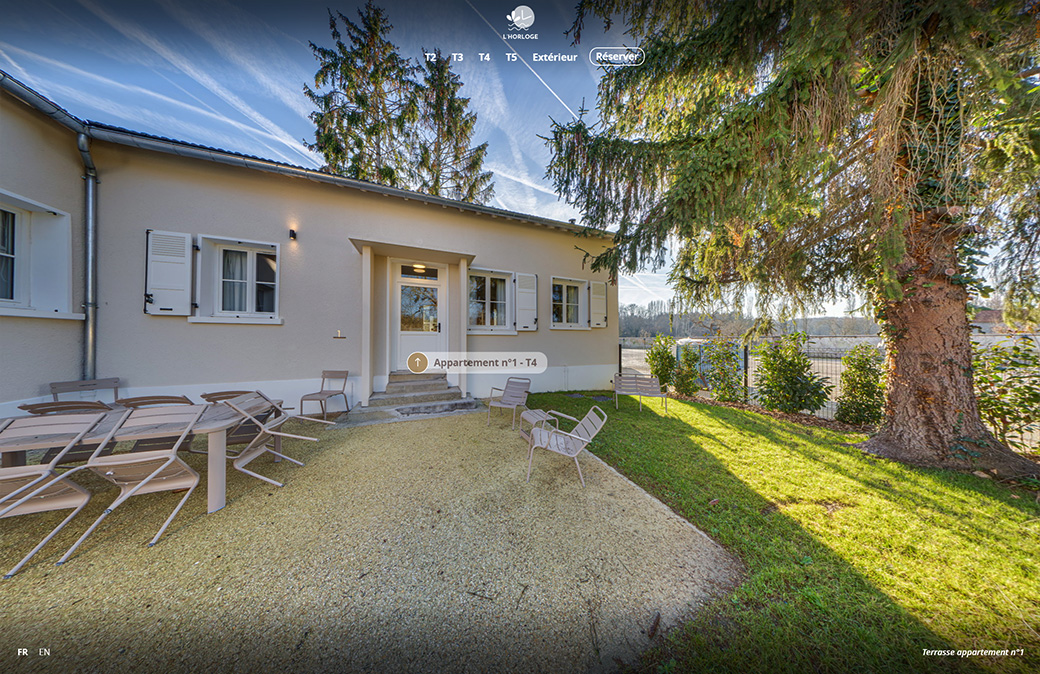 visite virtuelle de l'appart hôtel Horloge : extérieur visite virtuelle de l'appart hôtel Horloge : extérieur