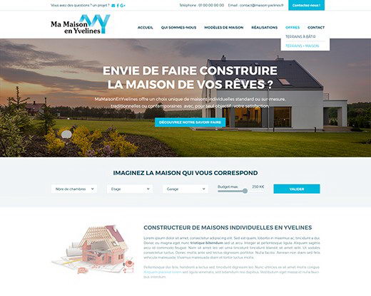 Realisation site constructeur maison ma maison en yvelines