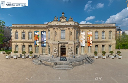 Realisation visite virtuelle exposition artistique chateau asnieres