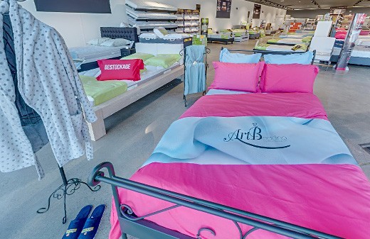 Realisation visite virtuelle street view boutique roi du matelas