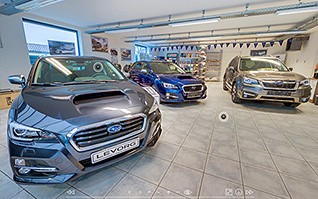 Realisation showroom visite virtuelle concessionnaire subaru