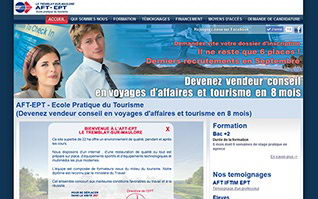 Site internet ecole aft aftral ept tourisme tremblay