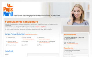 Site internet formulaire pepsnord