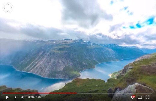 Timelapse video 360 degres scandinavie