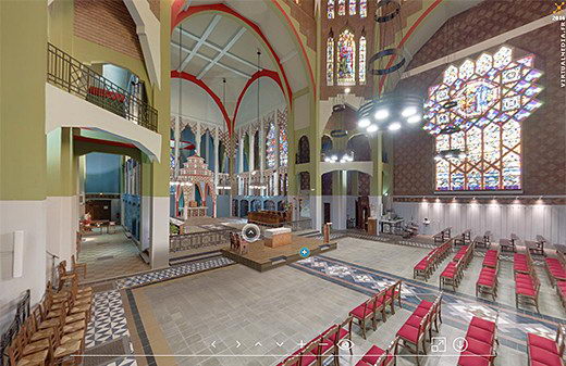 Visite virtuelle 360 integration 3D eglise saint chrysole comines