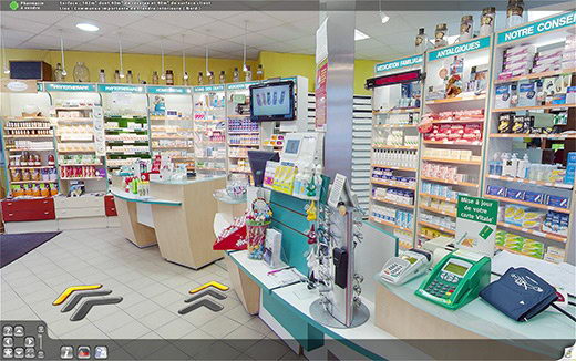 Réalisation de la visite virtuelle d'une pharmacie en Réalisation de la visite virtuelle d'une pharmacie en